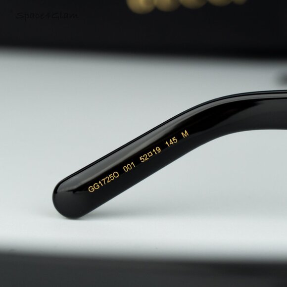BRAND NEW Gucci GG1725O 001 Black Unisex Square Eyeglasses GG 1725O - Picture 5 of 7